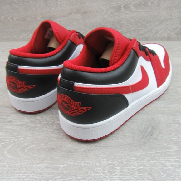Air Jordan 1 Low Bulls Black Gym Red Shoes Mens Size 13 NEW - Picture 7 of 14